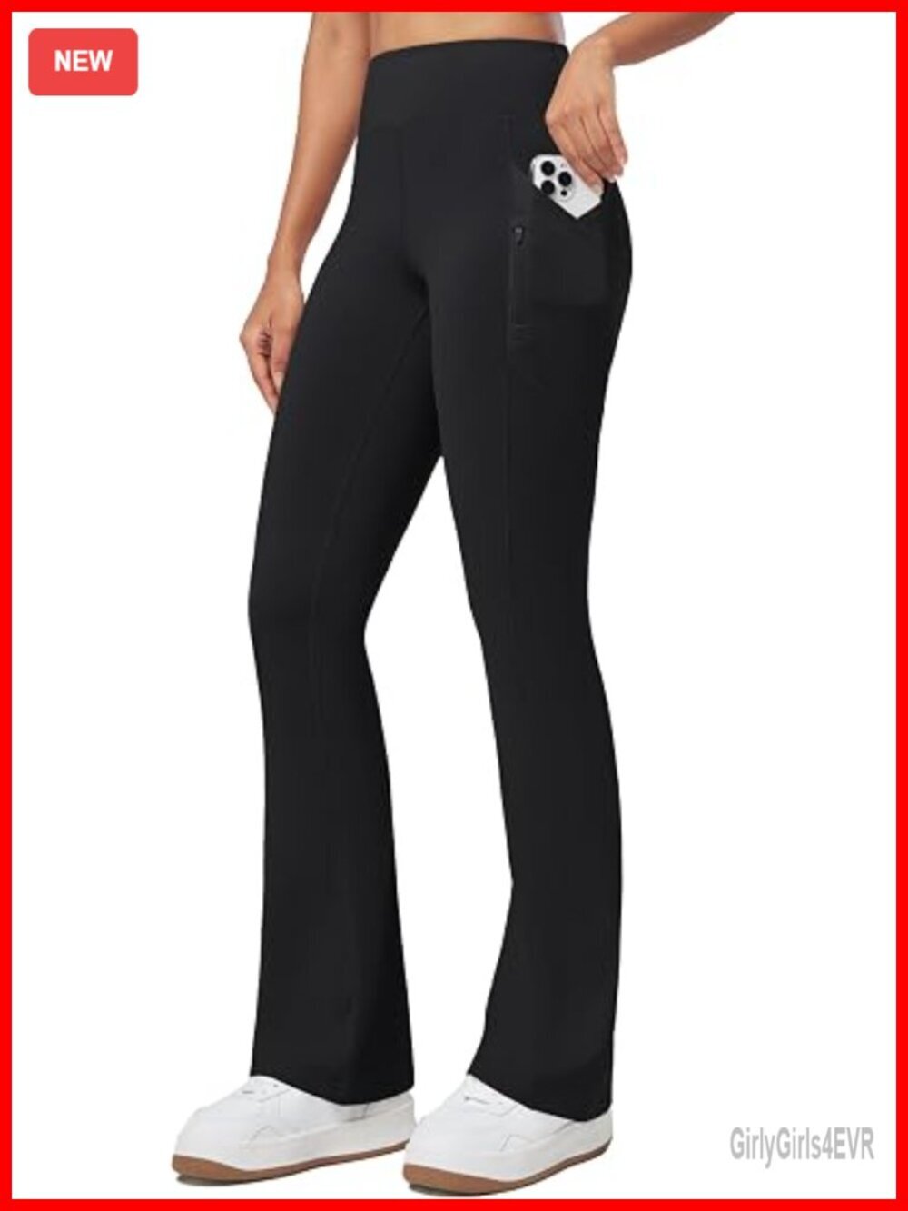 Fleece Lined Thermal Leggings Winter Bootcut Yoga Pants Zipper Pockets Flare
